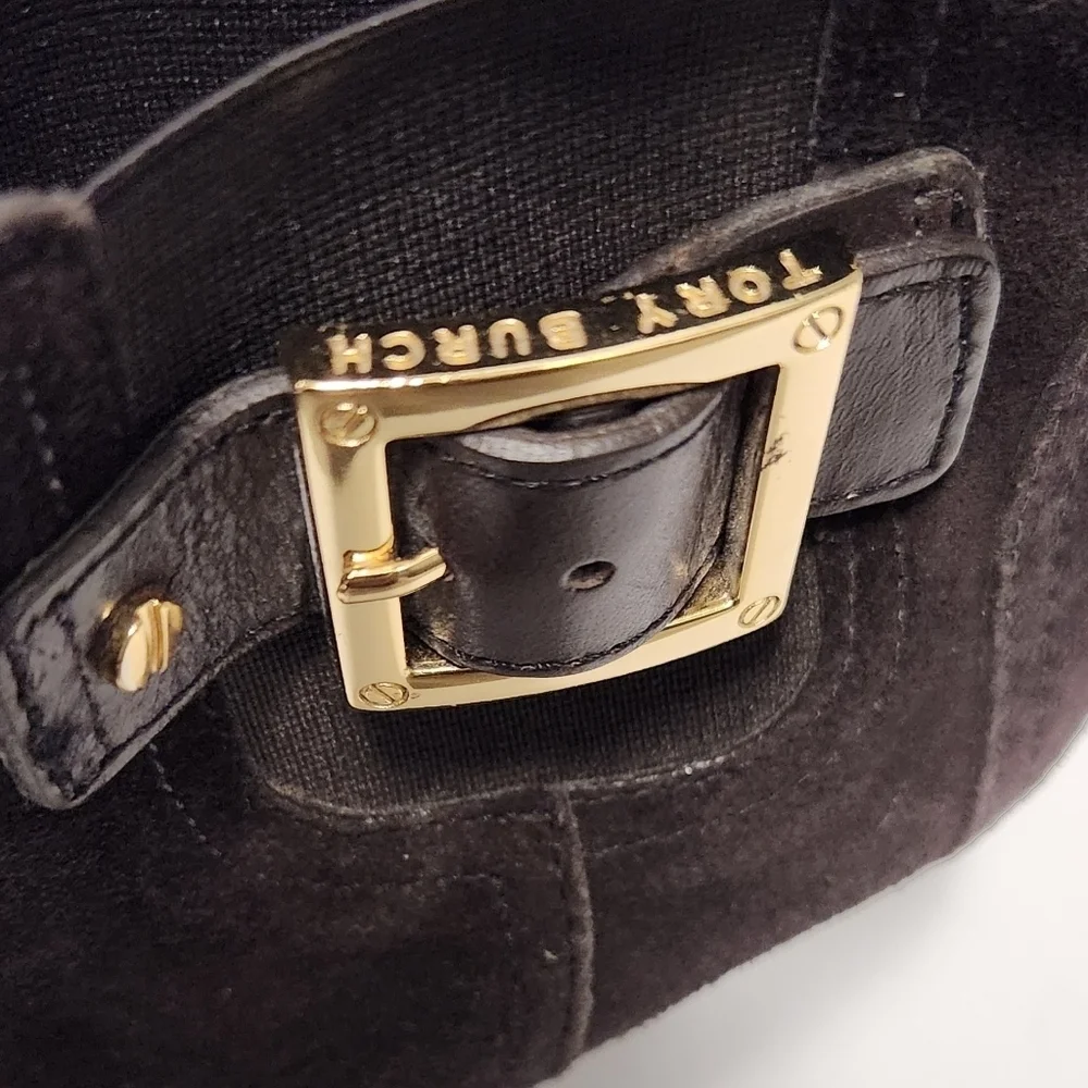 Tory Burch Adrienne Suede Wedge Ankle Booties in‎ Brown